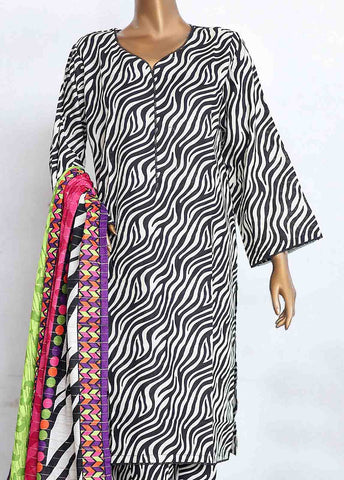 Bin Saeed Fabric - WKP-002 -3 Piece Khaddar Printed Suit