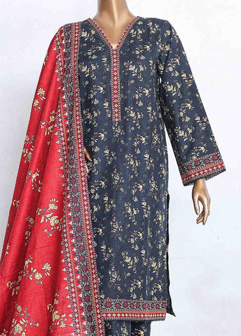Bin Saeed Fabric - WKP-003 -3 Piece Khaddar Printed Suit