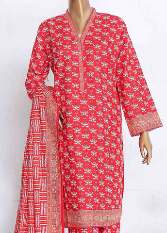 Bin Saeed Fabric - WKP-005 -3 Piece Khaddar Printed Suit