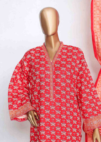 Bin Saeed Fabric - WKP-005 -3 Piece Khaddar Printed Suit