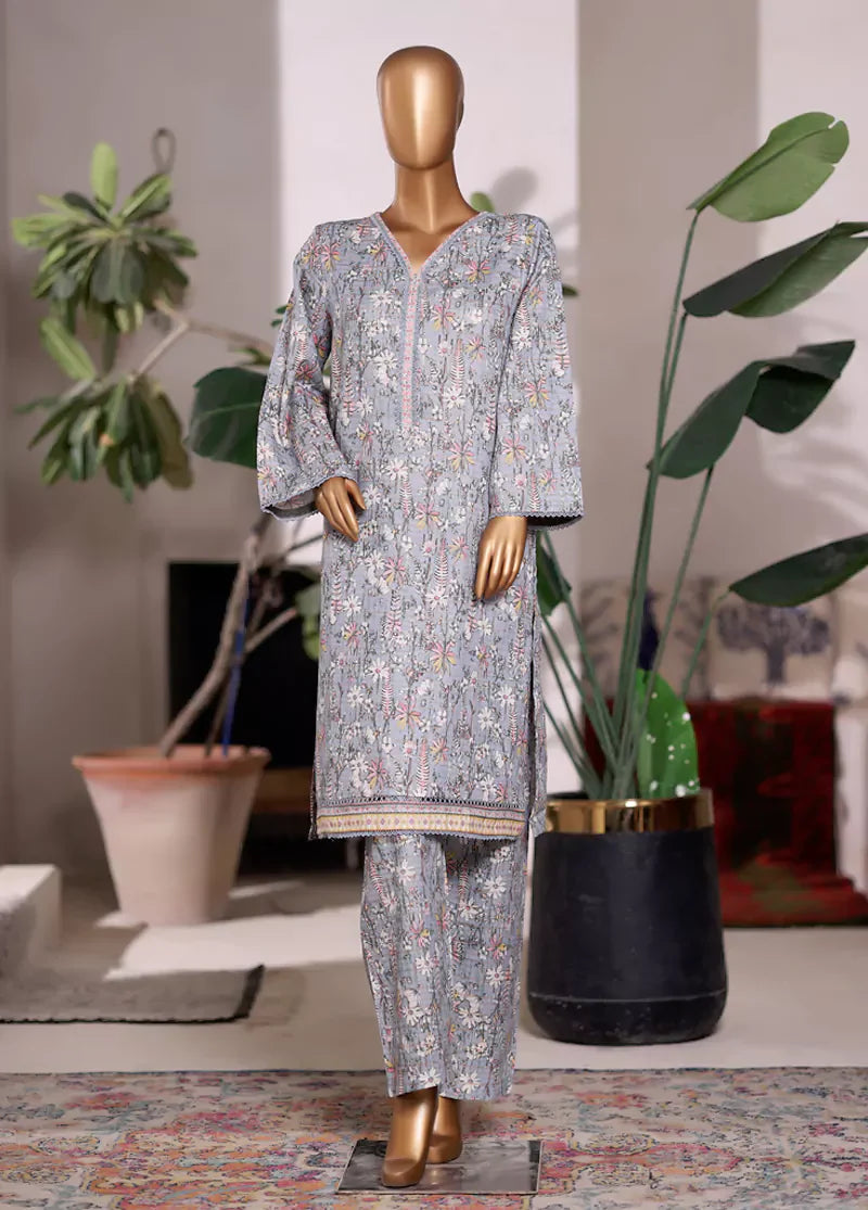WKP-2590-2- 2 Piece Khaddar Printed Stitched Suit
