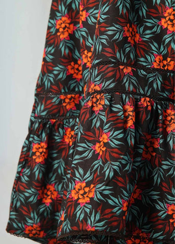 Bin Saeed Fabric - WKST-005- 2 Piece Printed Stitched Frock Style Co-ords