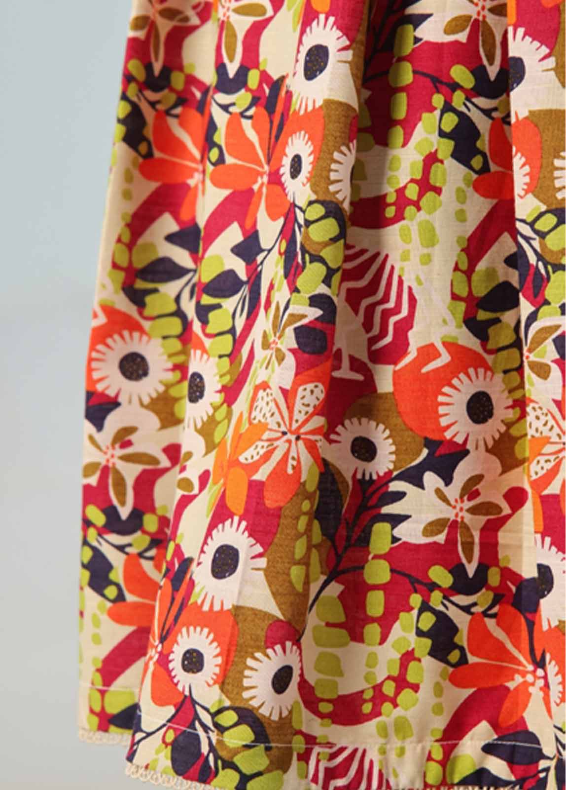 Bin Saeed Fabric - WKST-008- 2 Piece Printed Stitched Frock Style Co-ords