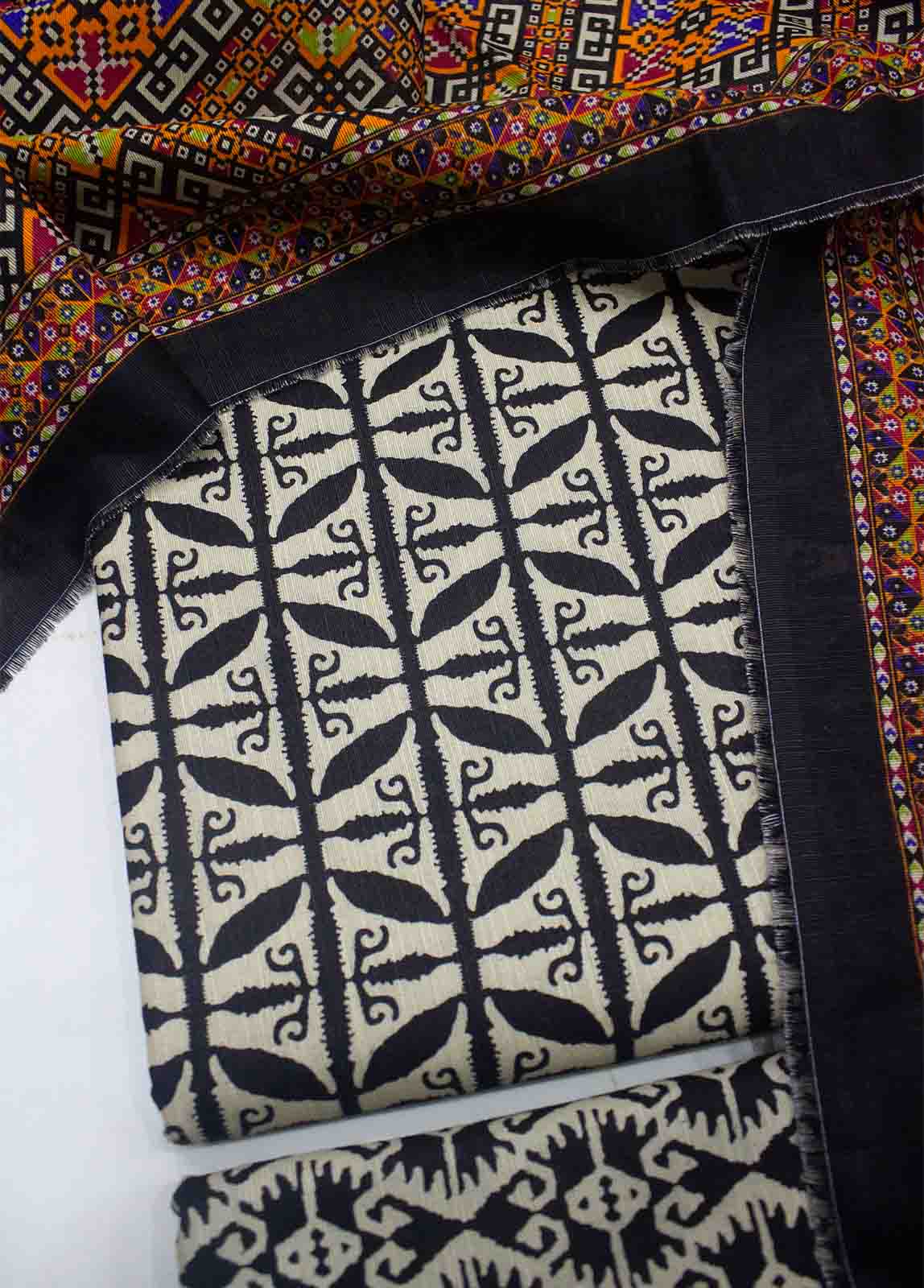 Bin Saeed Fabric - WKU-0105-3 Piece Khaddar Printed UnStitched Suit