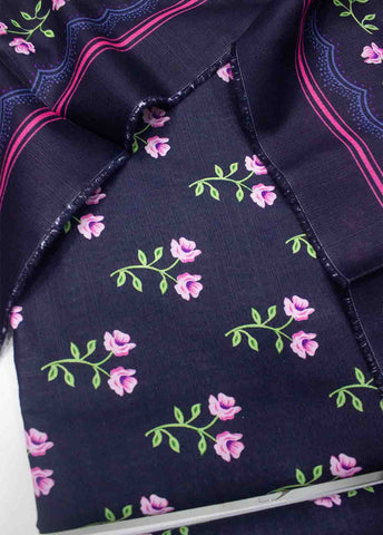 Bin Saeed Fabric - WKU-0111-3 Piece Khaddar Printed UnStitched Suit