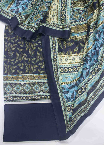 Bin Saeed Fabric - WKU-0126-3 Piece Khaddar Printed UnStitched Suit