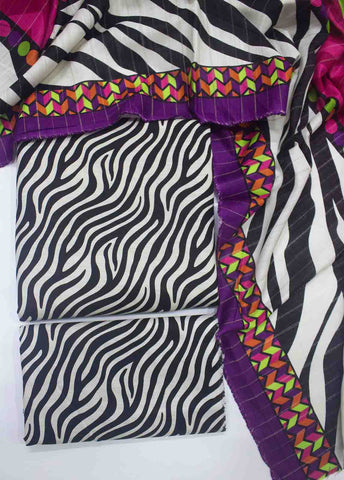 Bin Saeed Fabric - WKU-013-3 Piece Khaddar Printed UnStitched Suit