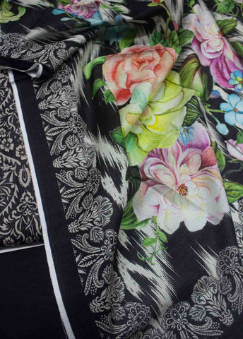 Bin Saeed Fabric - WKU-0153-3 Piece Khaddar Printed UnStitched Suit