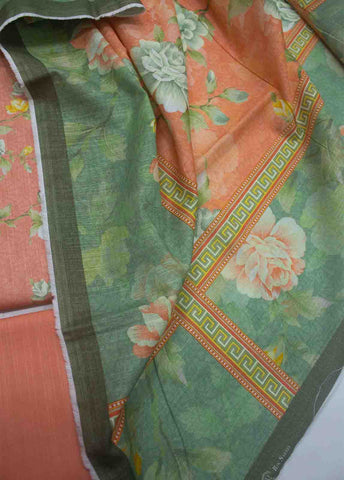 Bin Saeed Fabric - WKU-0159-3 Piece Khaddar Printed UnStitched Suit