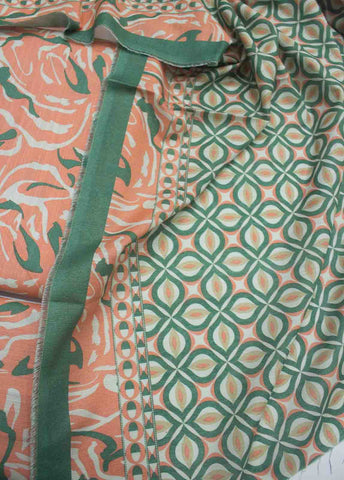 Bin Saeed Fabric - WKU-016-3 Piece Khaddar Printed UnStitched Suit