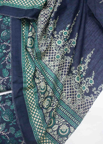 Bin Saeed Fabric - WKU-017-3 Piece Khaddar Printed UnStitched Suit