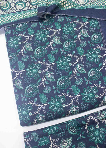 Bin Saeed Fabric - WKU-017-3 Piece Khaddar Printed UnStitched Suit