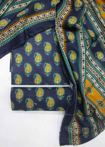 Bin Saeed Fabric - WKU-0174-3 Piece Khaddar Printed UnStitched Suit