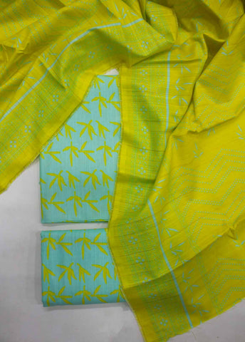 Bin Saeed Fabric - WKU-0175-3 Piece Khaddar Printed UnStitched Suit