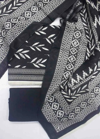Bin Saeed Fabric - WKU-0202- 3 Piece Khaddar Printed UnStitched Suit