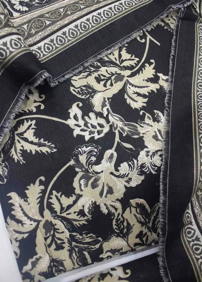 Bin Saeed Fabric - WKU-0206- 3 Piece Khaddar Printed UnStitched Suit