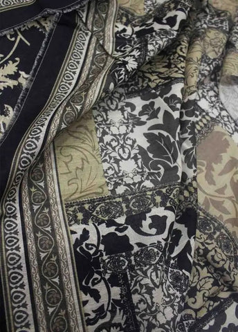 Bin Saeed Fabric - WKU-0206- 3 Piece Khaddar Printed UnStitched Suit
