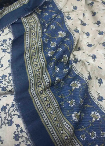 Bin Saeed Fabric - WKU-0209- 3 Piece Khaddar Printed UnStitched Suit