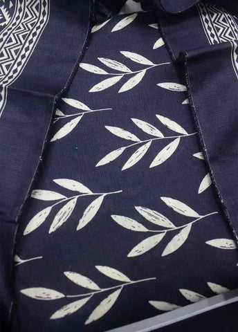 Bin Saeed Fabric - WKU-0210- 3 Piece Khaddar Printed UnStitched Suit
