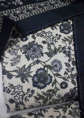Bin Saeed Fabric - WKU-0212- 3 Piece Khaddar Printed UnStitched Suit