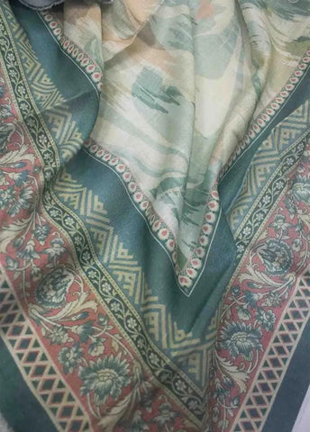 Bin Saeed Fabric - WKU-0219- 3 Piece Khaddar Printed UnStitched Suit