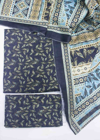 Bin Saeed Fabric - WKU-022-3 Piece Khaddar Printed UnStitched Suit