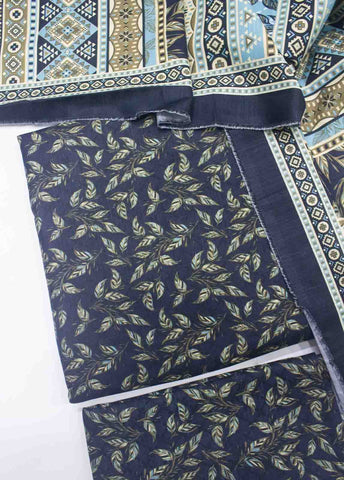 Bin Saeed Fabric - WKU-022-3 Piece Khaddar Printed UnStitched Suit