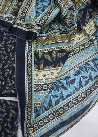 Bin Saeed Fabric - WKU-022-3 Piece Khaddar Printed UnStitched Suit