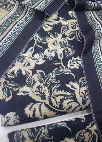 Bin Saeed Fabric - WKU-0223- 3 Piece Khaddar Printed UnStitched Suit
