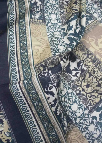 Bin Saeed Fabric - WKU-0223- 3 Piece Khaddar Printed UnStitched Suit
