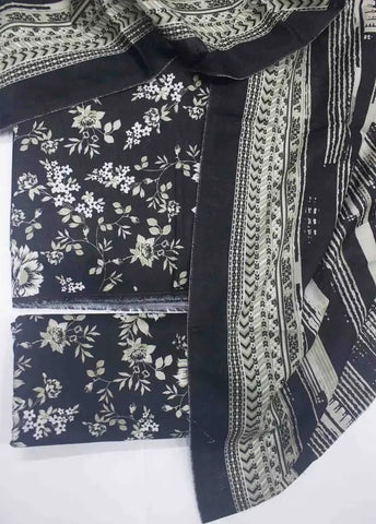 Bin Saeed Fabric - WKU-0229- 3 Piece Khaddar Printed UnStitched Suit