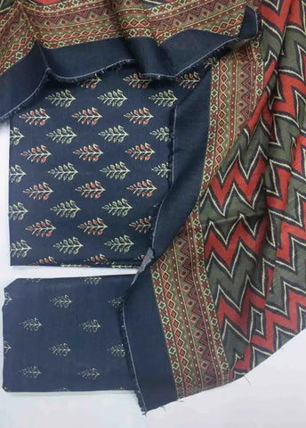 Bin Saeed Fabric - WKU-0230- 3 Piece Khaddar Printed UnStitched Suit