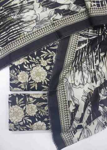 Bin Saeed Fabric - WKU-0232- 3 Piece Khaddar Printed UnStitched Suit