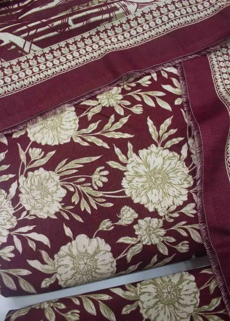 binsaeedfabrics.myshopify.com - WKU-0238- 3 Piece Khaddar Printed UnStitched Suit