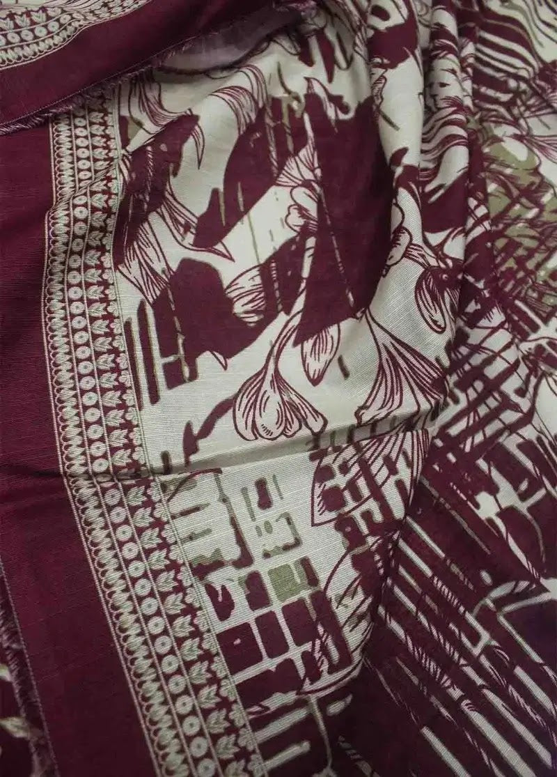 binsaeedfabrics.myshopify.com - WKU-0238- 3 Piece Khaddar Printed UnStitched Suit