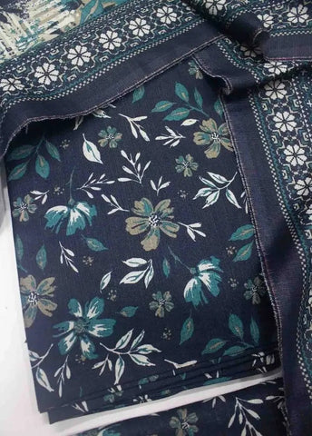 Bin Saeed Fabric - WKU-0240- 3 Piece Khaddar Printed UnStitched Suit