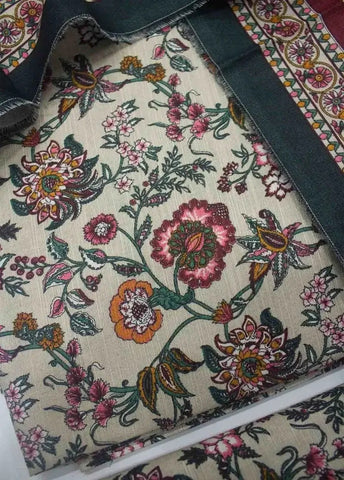binsaeedfabrics.myshopify.com - WKU-0241- 3 Piece Khaddar Printed UnStitched Suit
