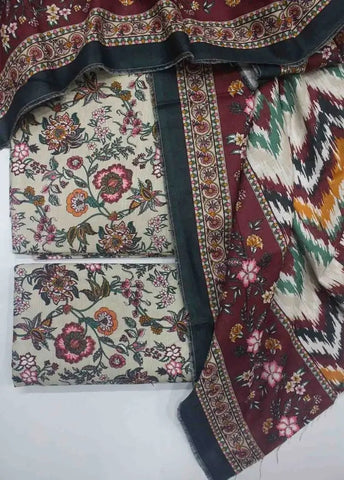 binsaeedfabrics.myshopify.com - WKU-0241- 3 Piece Khaddar Printed UnStitched Suit