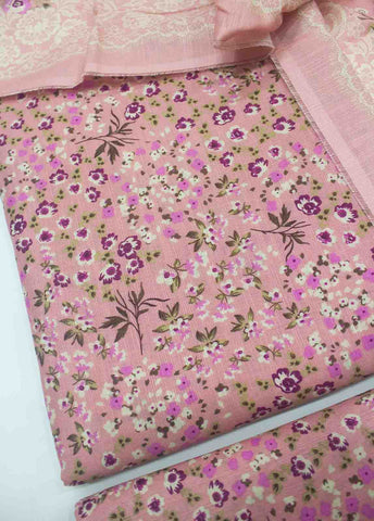 Bin Saeed Fabric - WKU-025-3 Piece Khaddar Printed UnStitched Suit