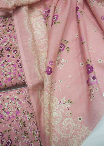 Bin Saeed Fabric - WKU-025-3 Piece Khaddar Printed UnStitched Suit