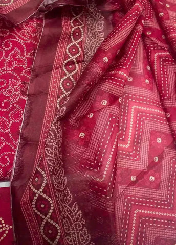 WKU-0251- 3 Piece Khaddar Printed UnStitched Suit