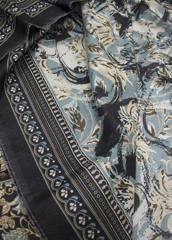 WKU-0255- 3 Piece Khaddar Printed UnStitched Suit