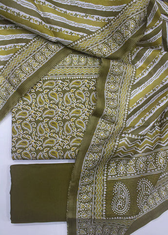 WKU-0259- 3 Piece Khaddar Printed UnStitched Suit