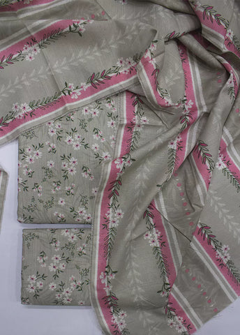 WKU-0260- 3 Piece Khaddar Printed UnStitched Suit