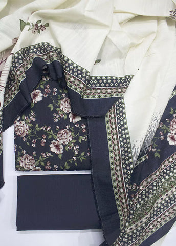 WKU-0265 - 3 Piece Khaddar Printed UnStitched Suit