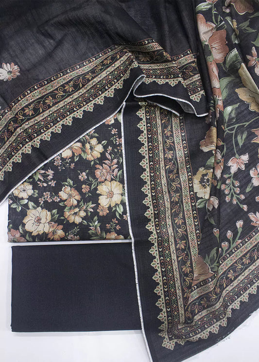 WKU-0269- 3 Piece Khaddar Printed UnStitched Suit
