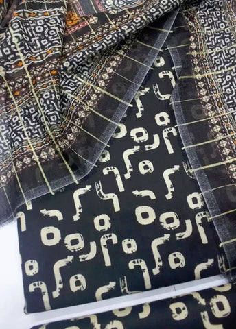 WKU-0273- 3 Piece Khaddar Printed UnStitched Suit