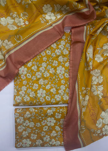 WKU-0277- 3 Piece Khaddar Printed UnStitched Suit