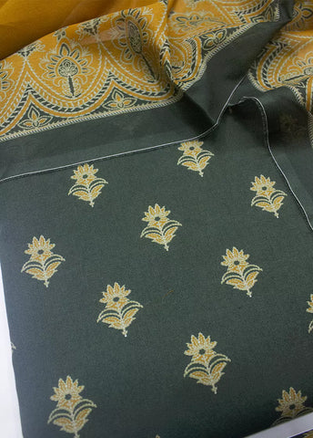 WKU-0279- 3 Piece Khaddar Printed UnStitched Suit