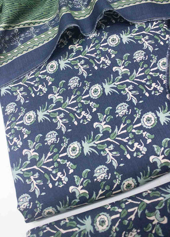 Bin Saeed Fabric - WKU-028-3 Piece Khaddar Printed UnStitched Suit